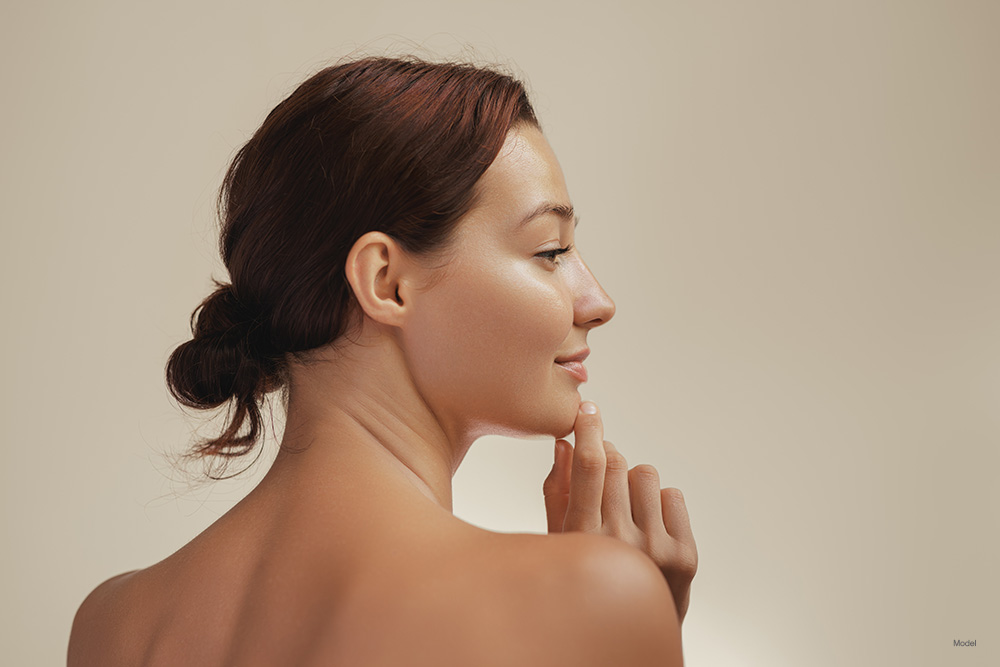 Profile of a young woman