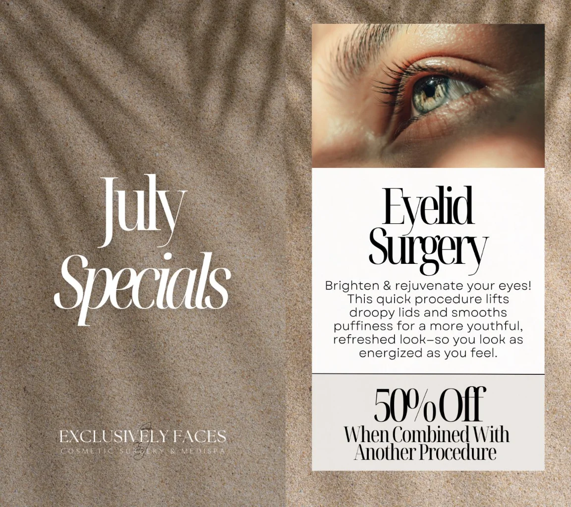 Exclusively Faces special - half off eyelid surgery when combined with another procedure