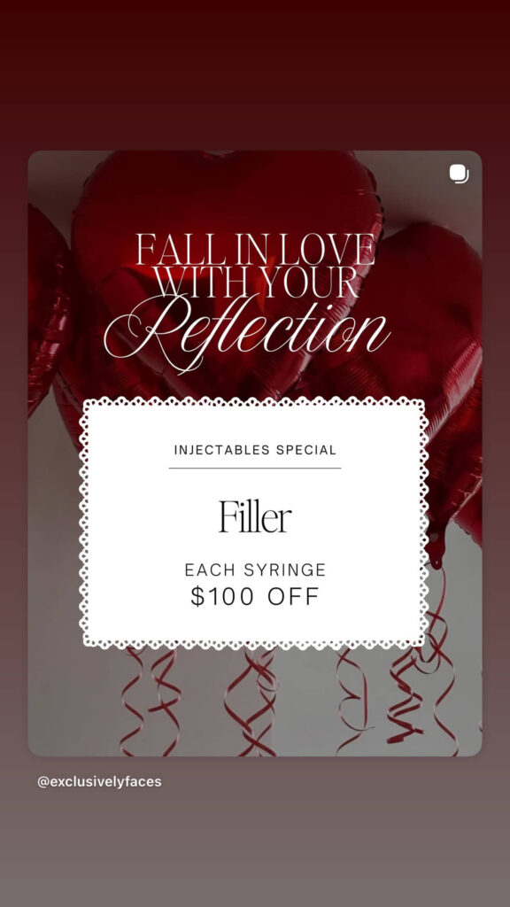 Filler - each syringe $100 off