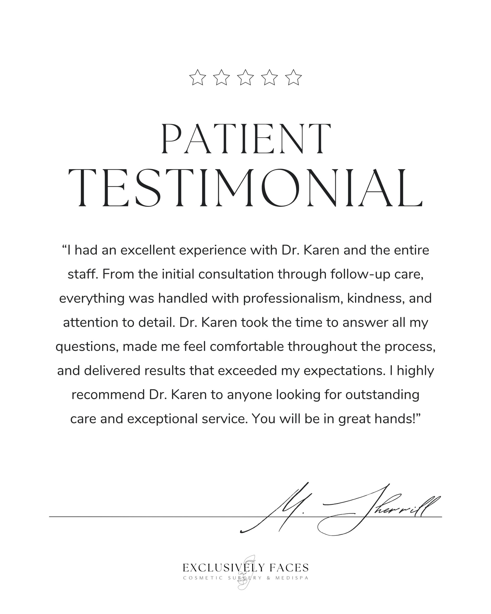 Real words from a real patient. We’re grateful to be part of every patient’s journey and honored by the trust placed in our team. . . #PatientTestimonial #FacialPlasticSurgery #5starreview #testimonial